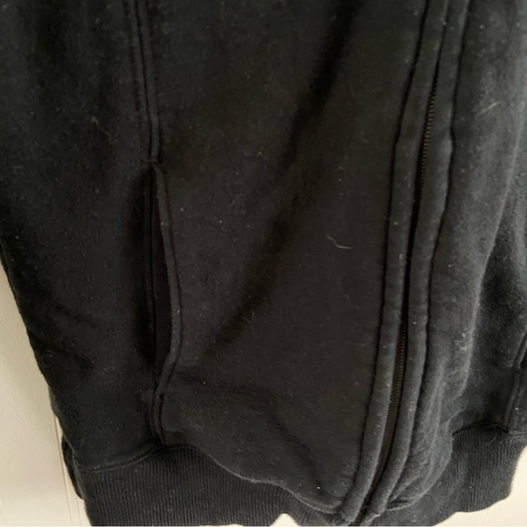 FOX RACING Zip Up Sweatshirt Jacket Black Embroidered Small Pockets Thumbholes - Picture 10 of 16